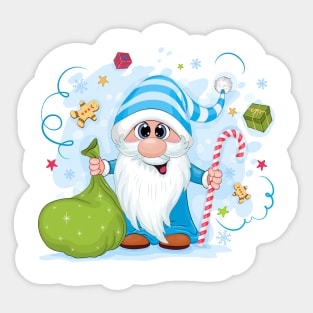 Cute Christmas Gnome. Sticker